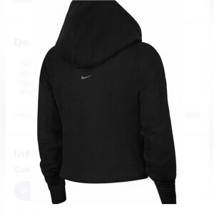 Nike YOGA Cropped Hoodie Sweatshirt Women’s S Black Back Center Swoosh Gym SOFT